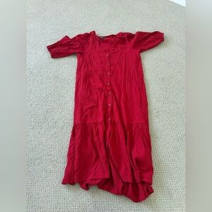 Anthropologie Maeve Red Textured Top